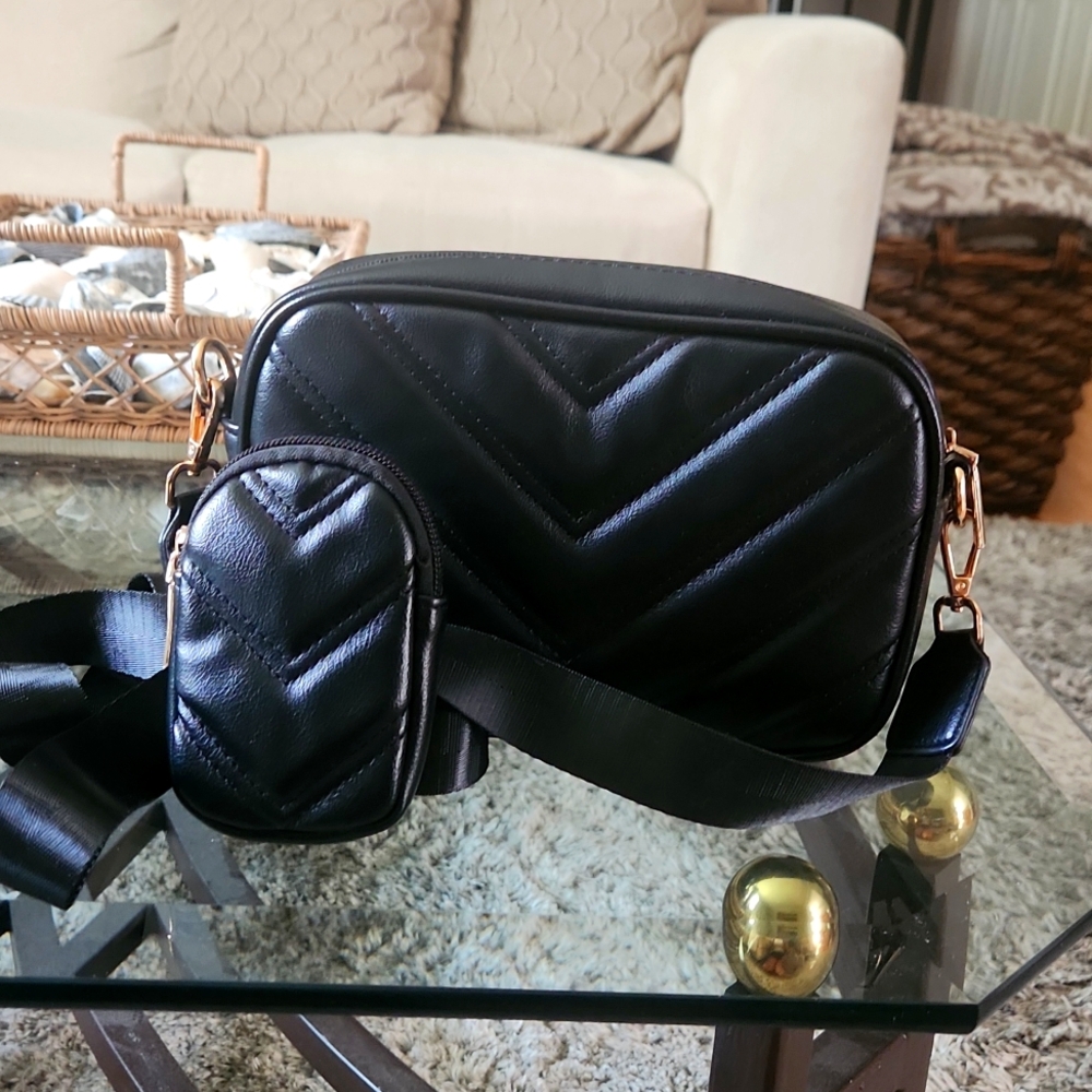 Herald chevron quilted small crossbody bag